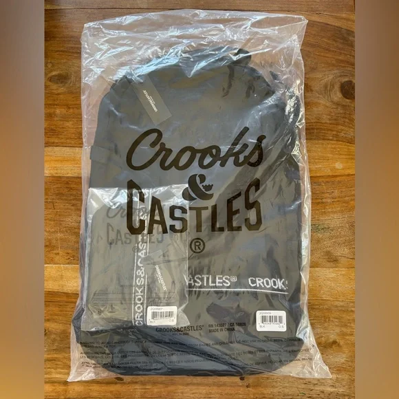 CROOKS & CASTLES Black Backpack & Pencil pouch - Picture 3 of 5